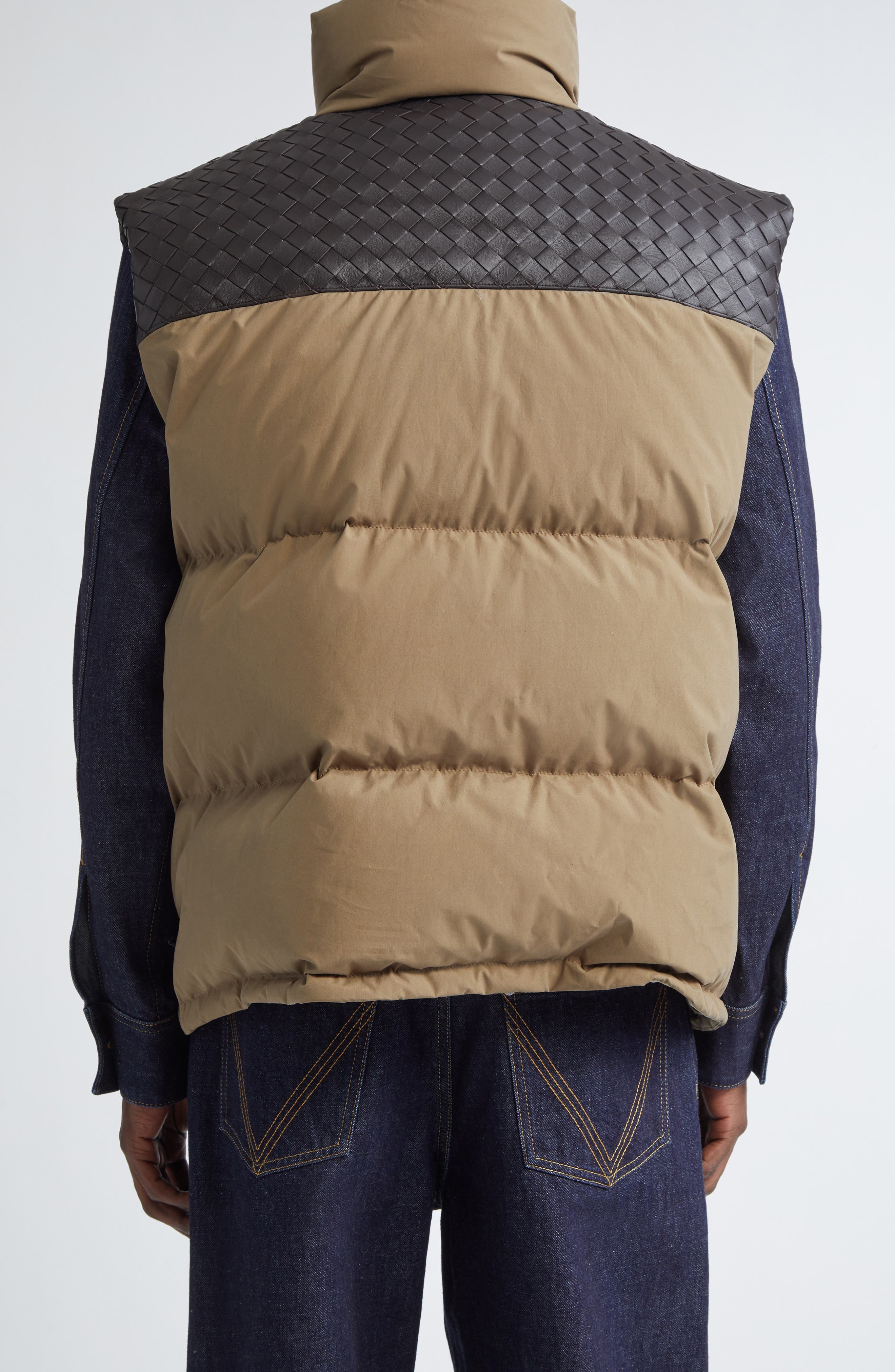Bottega Veneta Mixed Media Down Puffer Vest in 9523 Liana at Nordstrom - 3