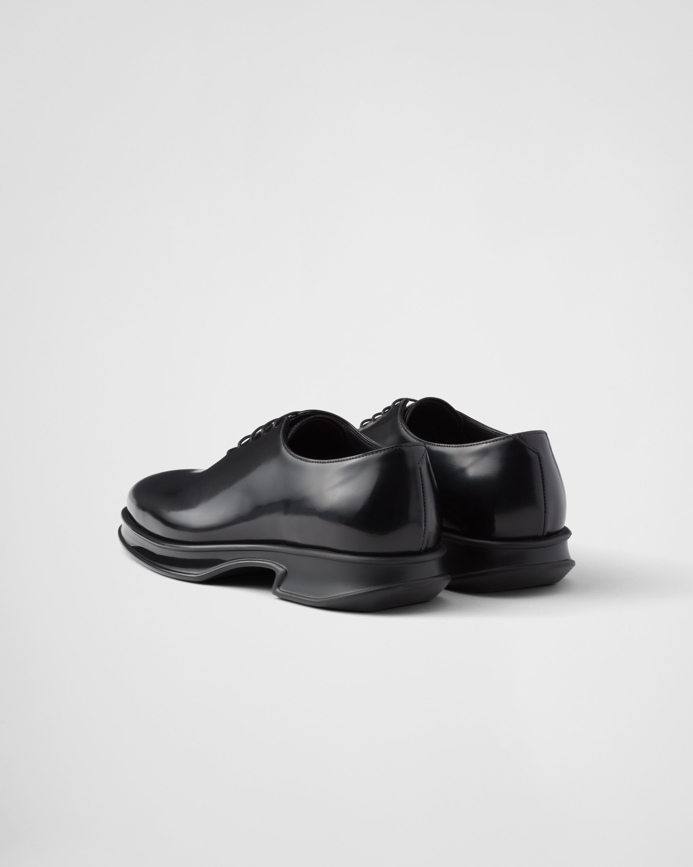 Brushed leather lace-up shoes - 4