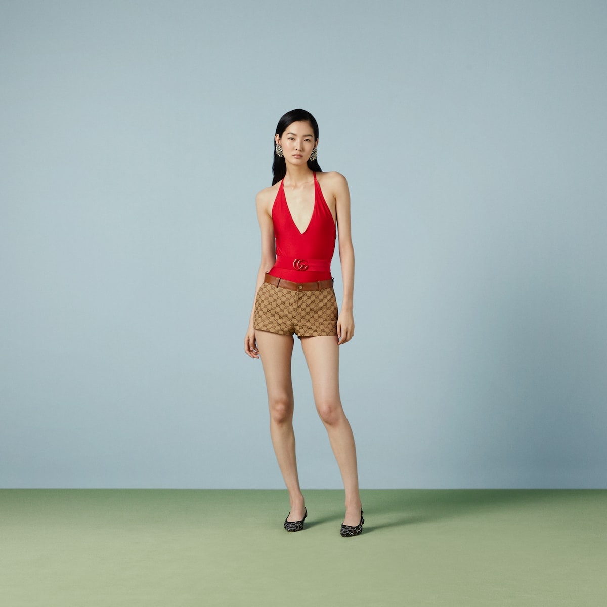 Sparkling stretch jersey swimsuit - 2