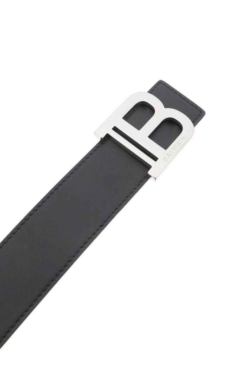 【関税込み】Balmain ブラック B ベルト Balmain BALMAIN REVERSIBILE B-BELT | baltini | REVERSIBLE