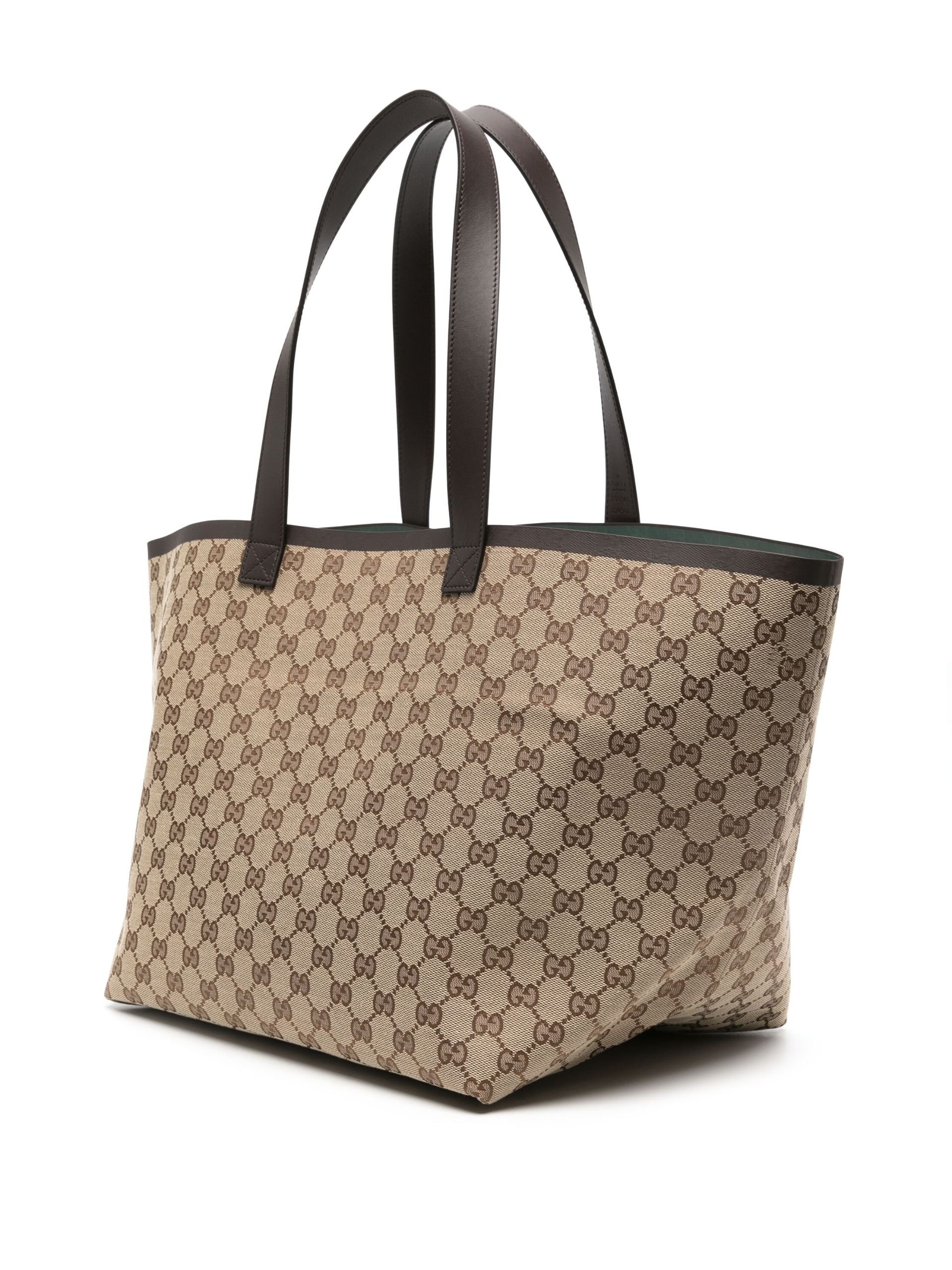 Beige Classic GG Canvas Tote Bag - 3