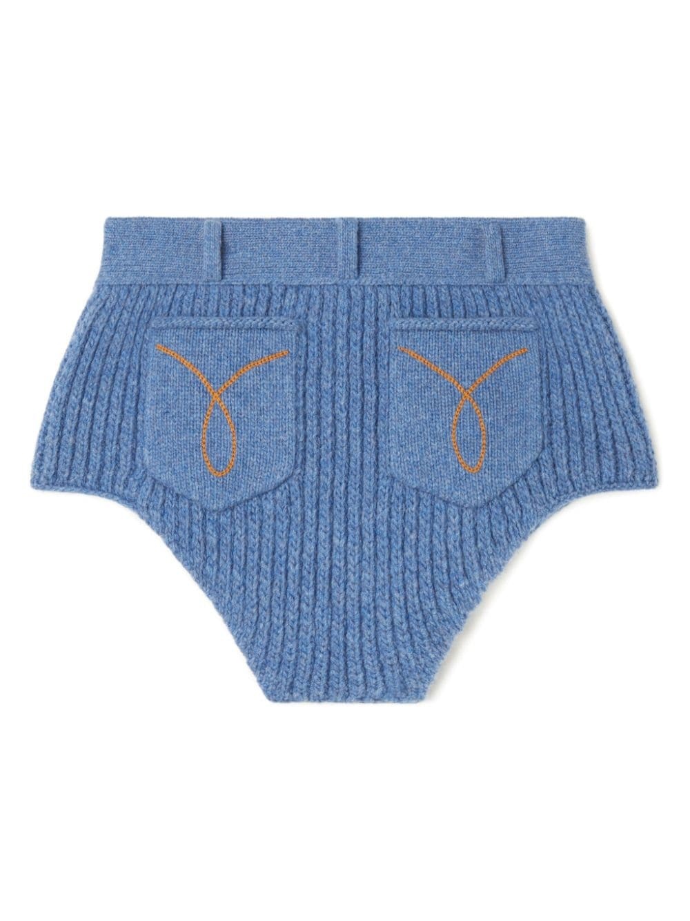 knitted high-waisted shorts - 6