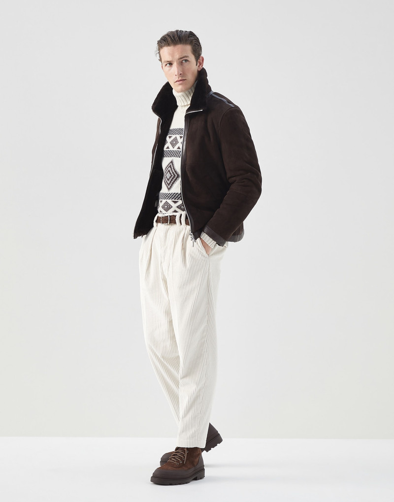 Ethnic Jacquard turtleneck sweater in cashmere 5