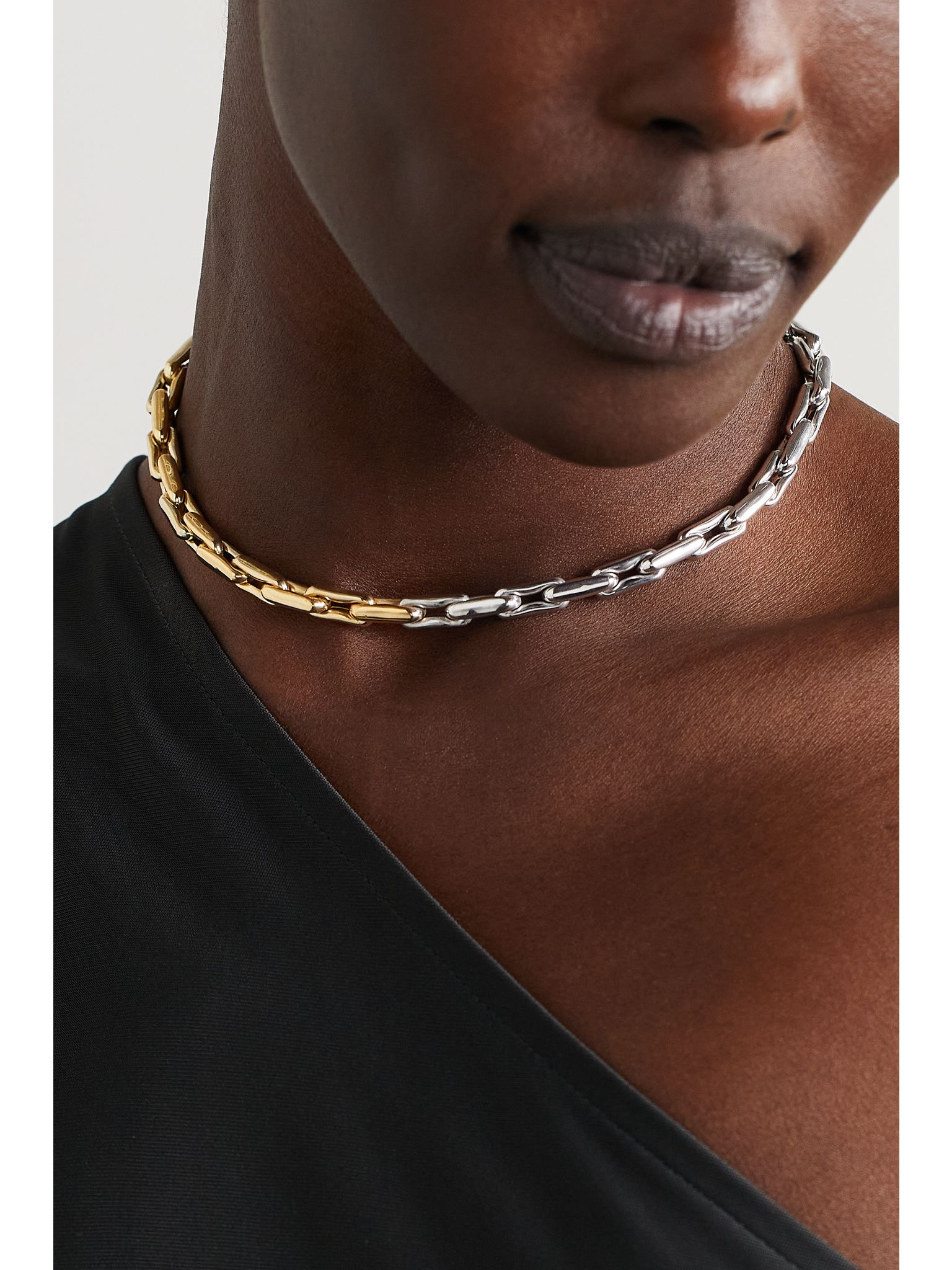 Extra Small 14-karat yellow and white gold necklace Gold - 2