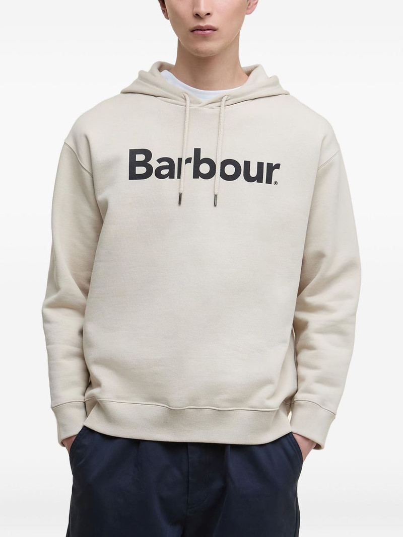 logo-print cotton hoodie 1