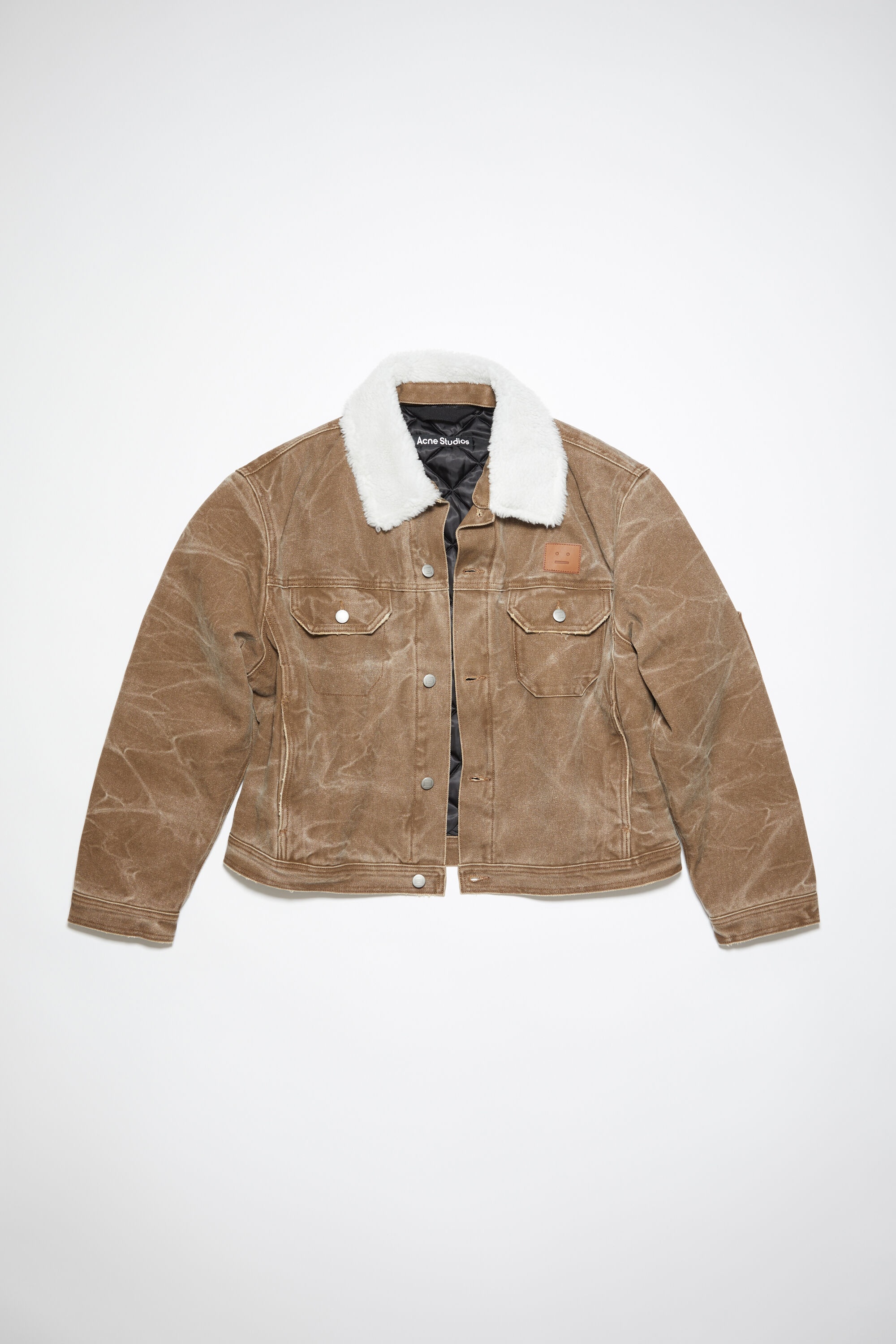 Padded denim jacket - Toffee brown - 7