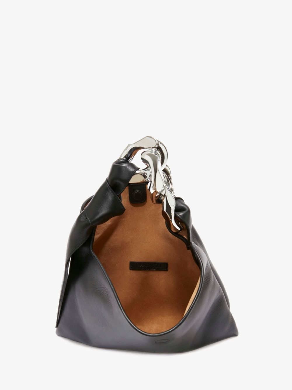 SMALL CHAIN HOBO - LEATHER SHOULDER BAG - 3