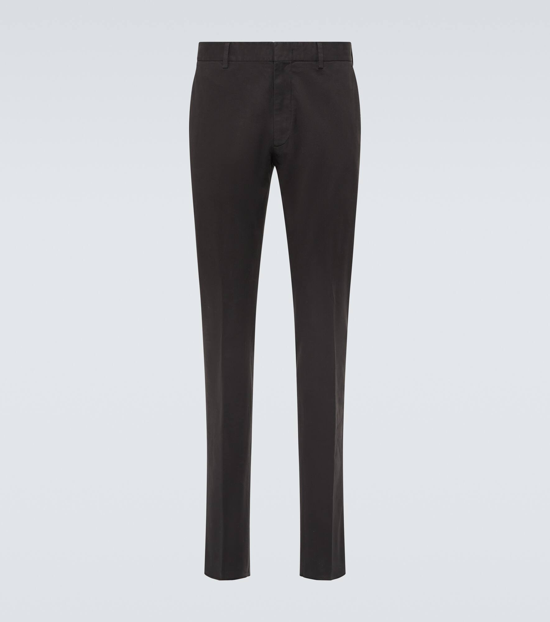 Cotton blend chinos - 1