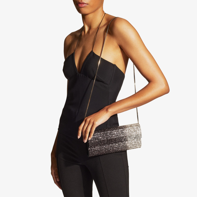 Sweetie Black and Champagne Dégradé Glitter Acrylic Clutch Bag 3
