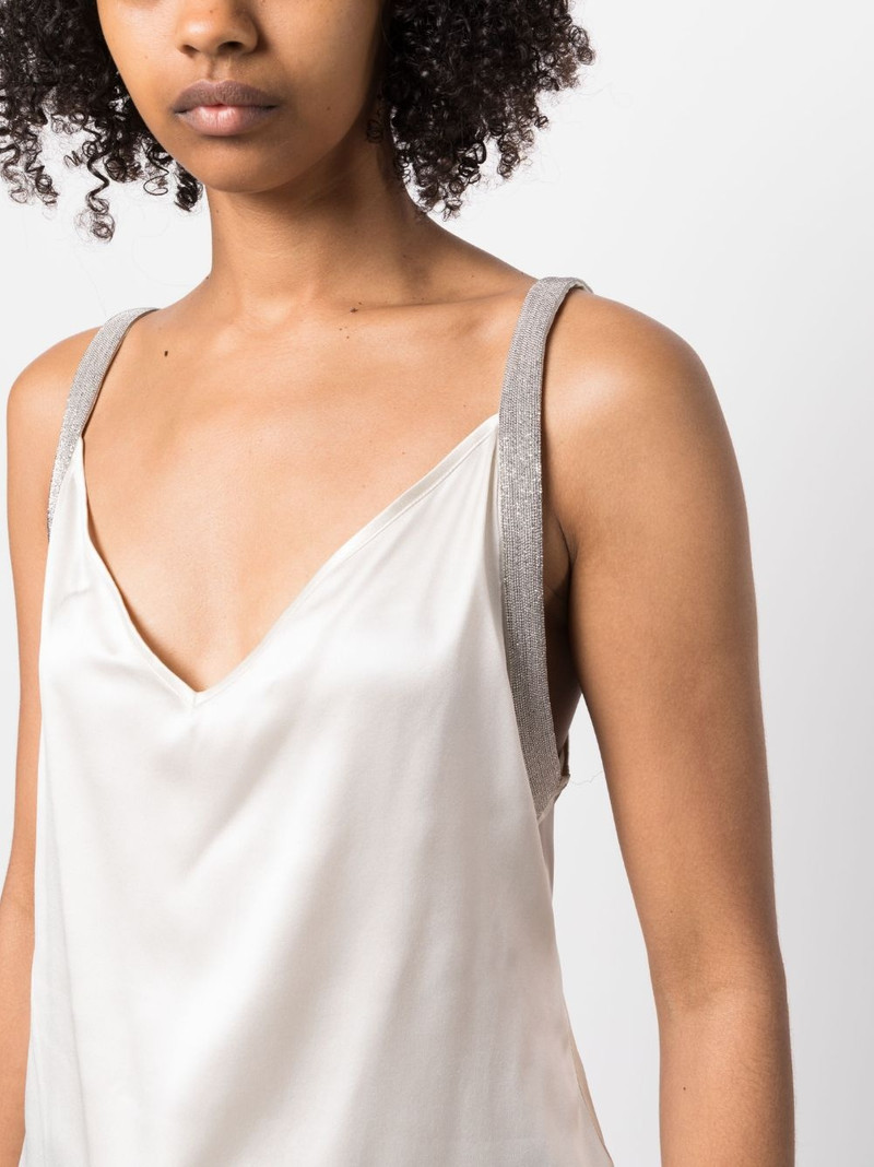V-neck satin-finish top 5