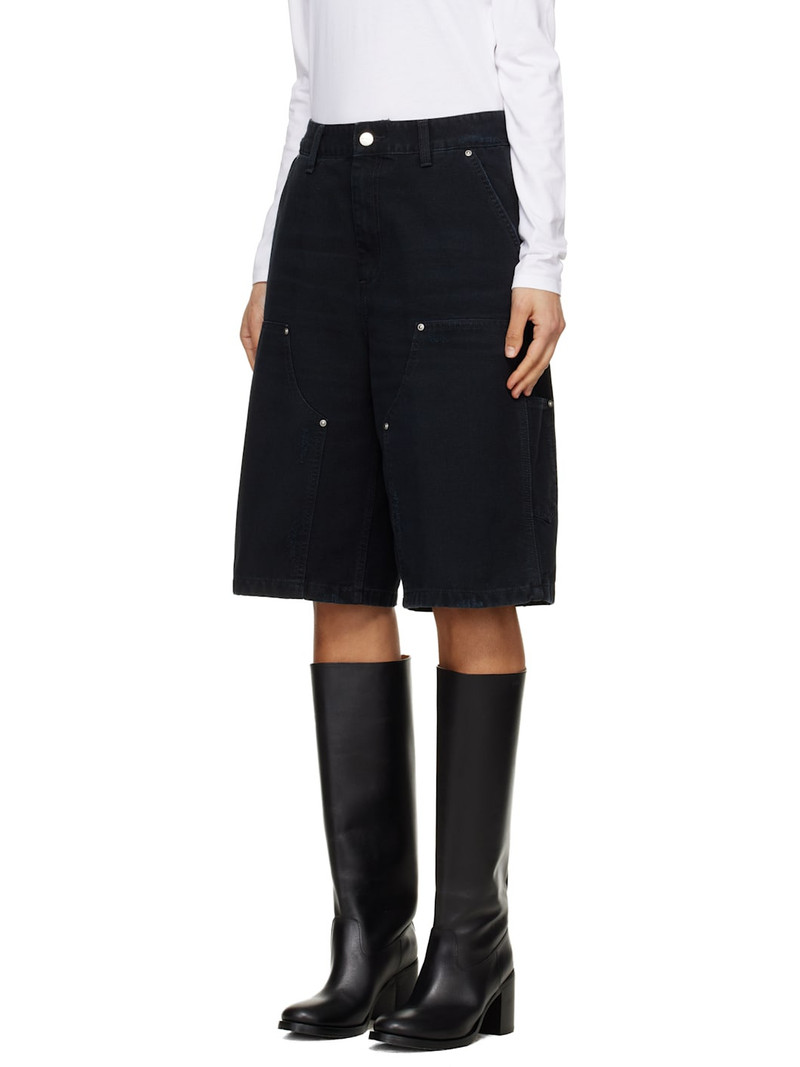 Carhartt Black Nixon Double Knee Denim Shorts outlook