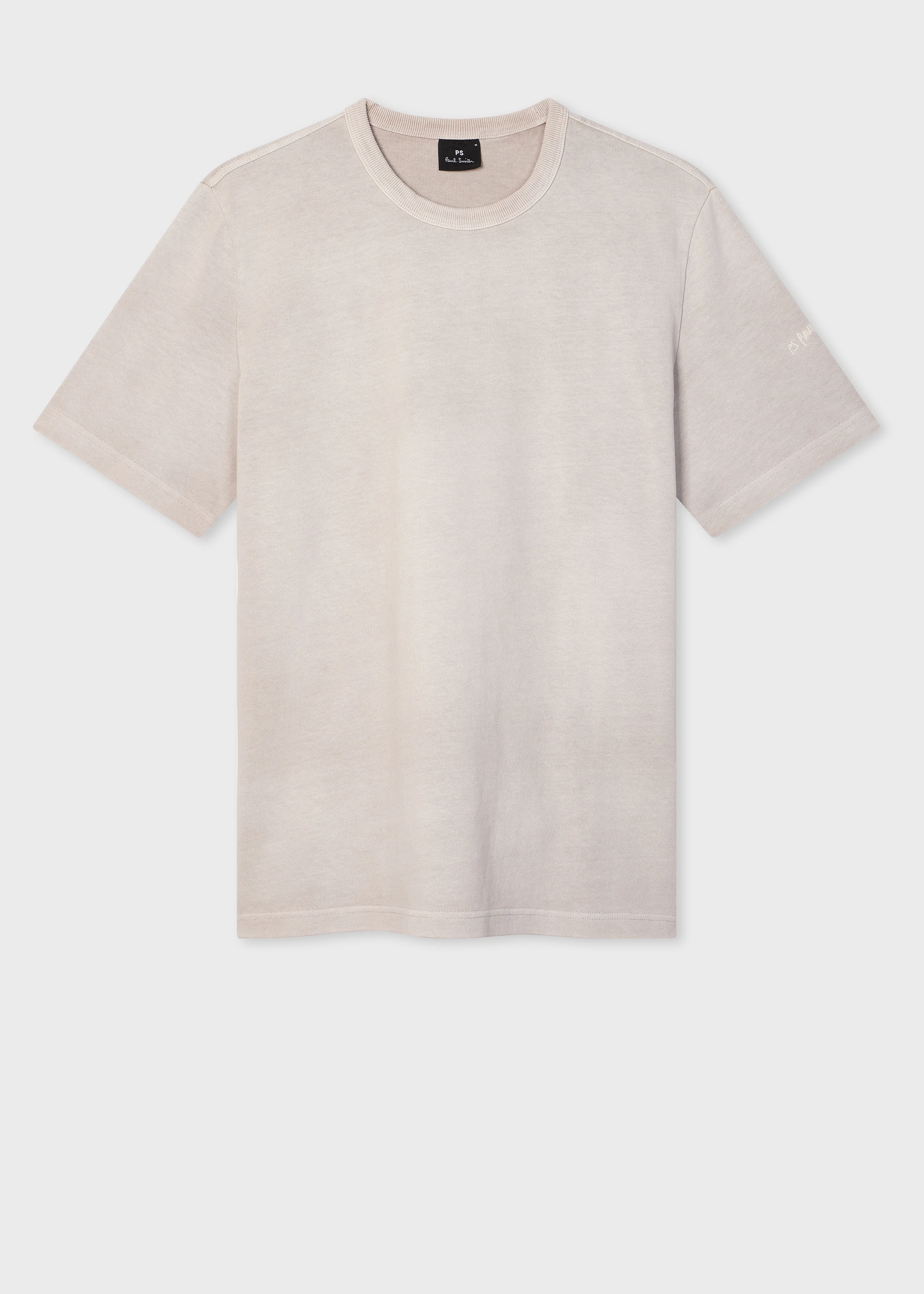 Grey Cotton Embroidered T-Shirt - 1