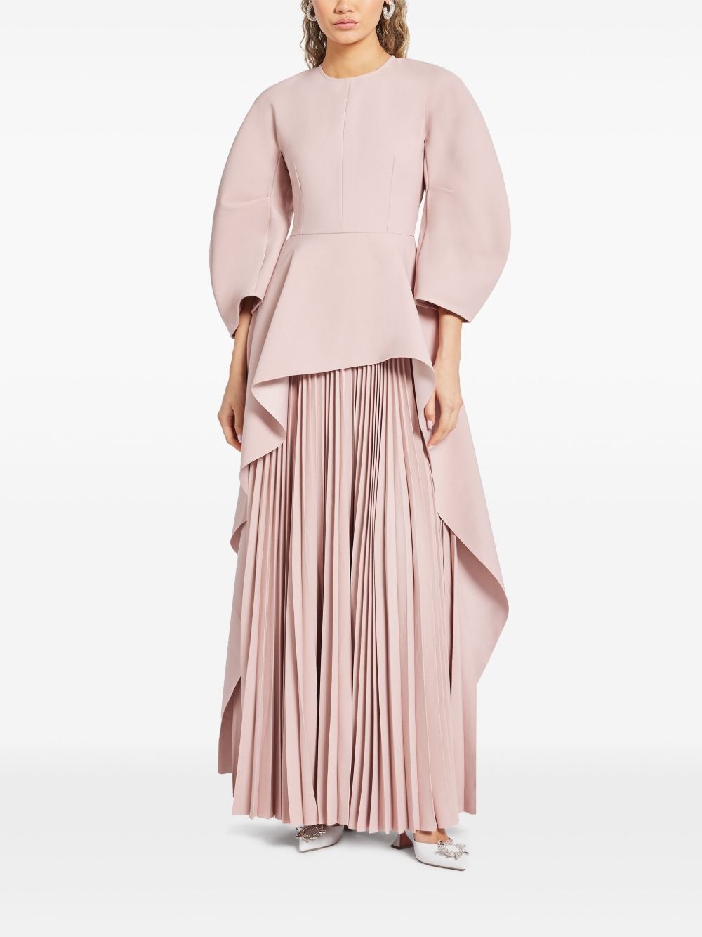 Maia draped pleated gown - 2