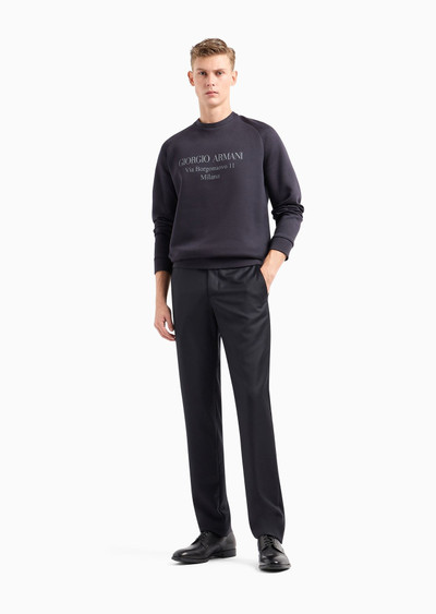 GIORGIO ARMANI Borgonuovo 11 sweatshirt in cotton double jersey outlook