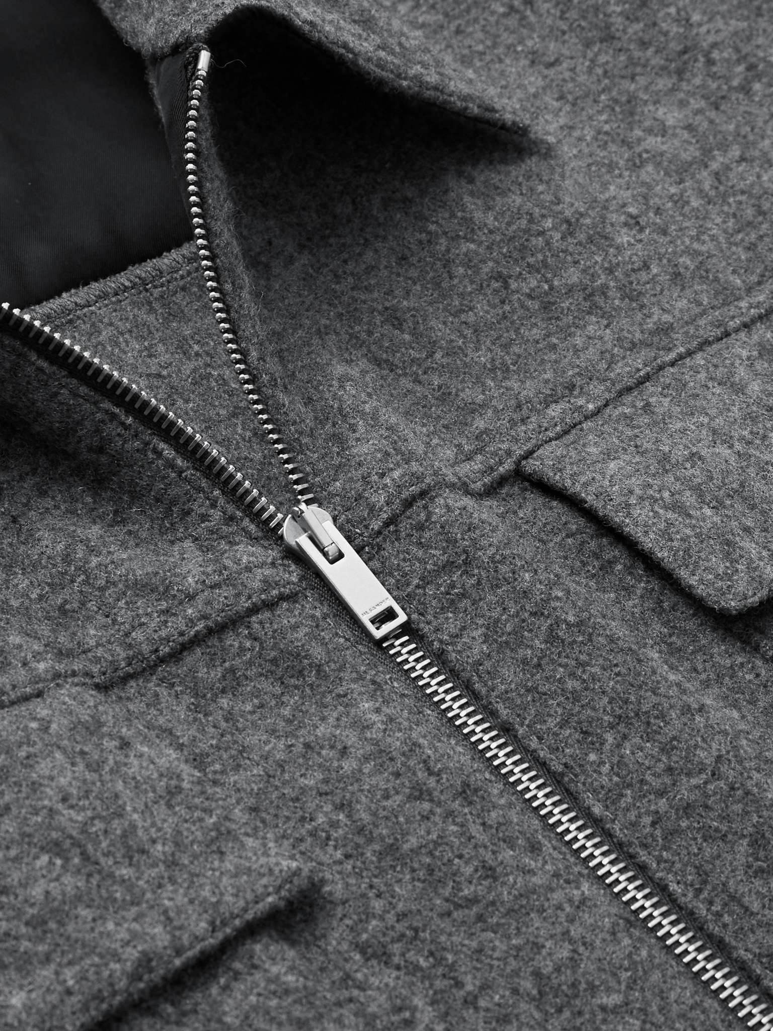 Boiled Wool-Blend Zip-Up Overshirt - 5