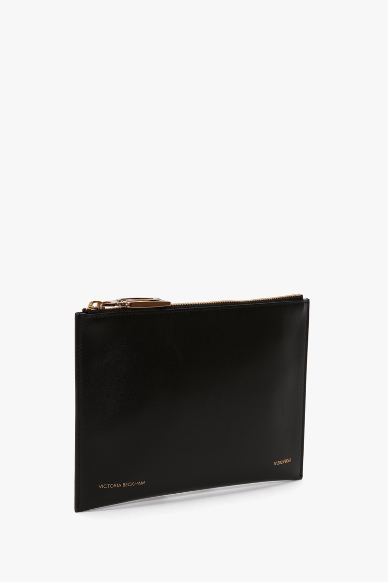 Victoria Beckham Exclusive Pochette Bag In Black Leather outlook