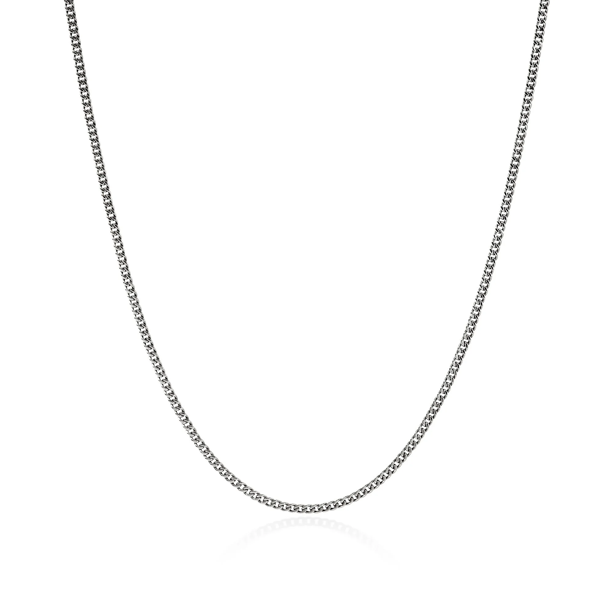 Curb Chain Necklace, Sterling Silver, 2.1MM - 1