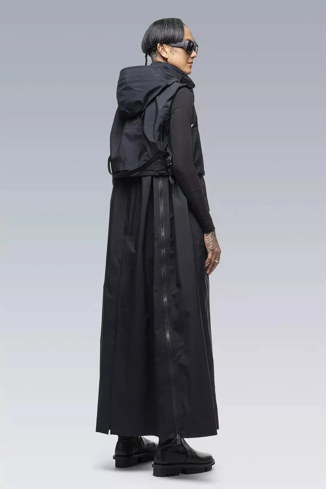 ACRONYM SAC-J6010 sacai / ACRONYM Trench Dress Black | REVERSIBLE