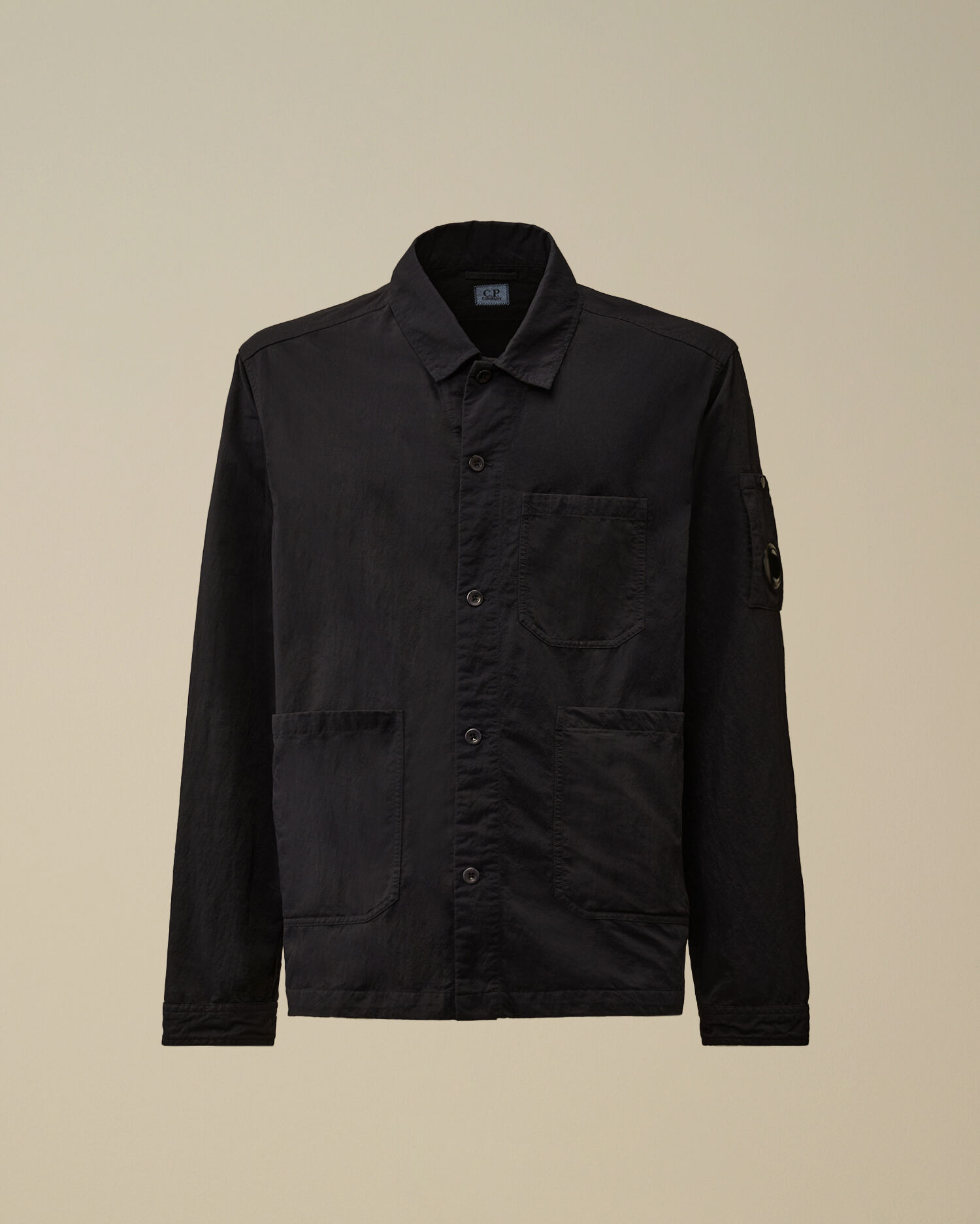 C P Company Diagonal Flatt Nylon Button Overshirt REVERSIBLE