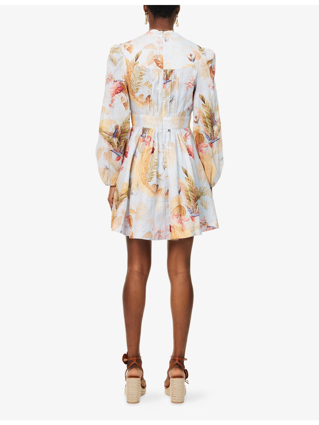 Ascension Plunge Linen Mini Dress - 4