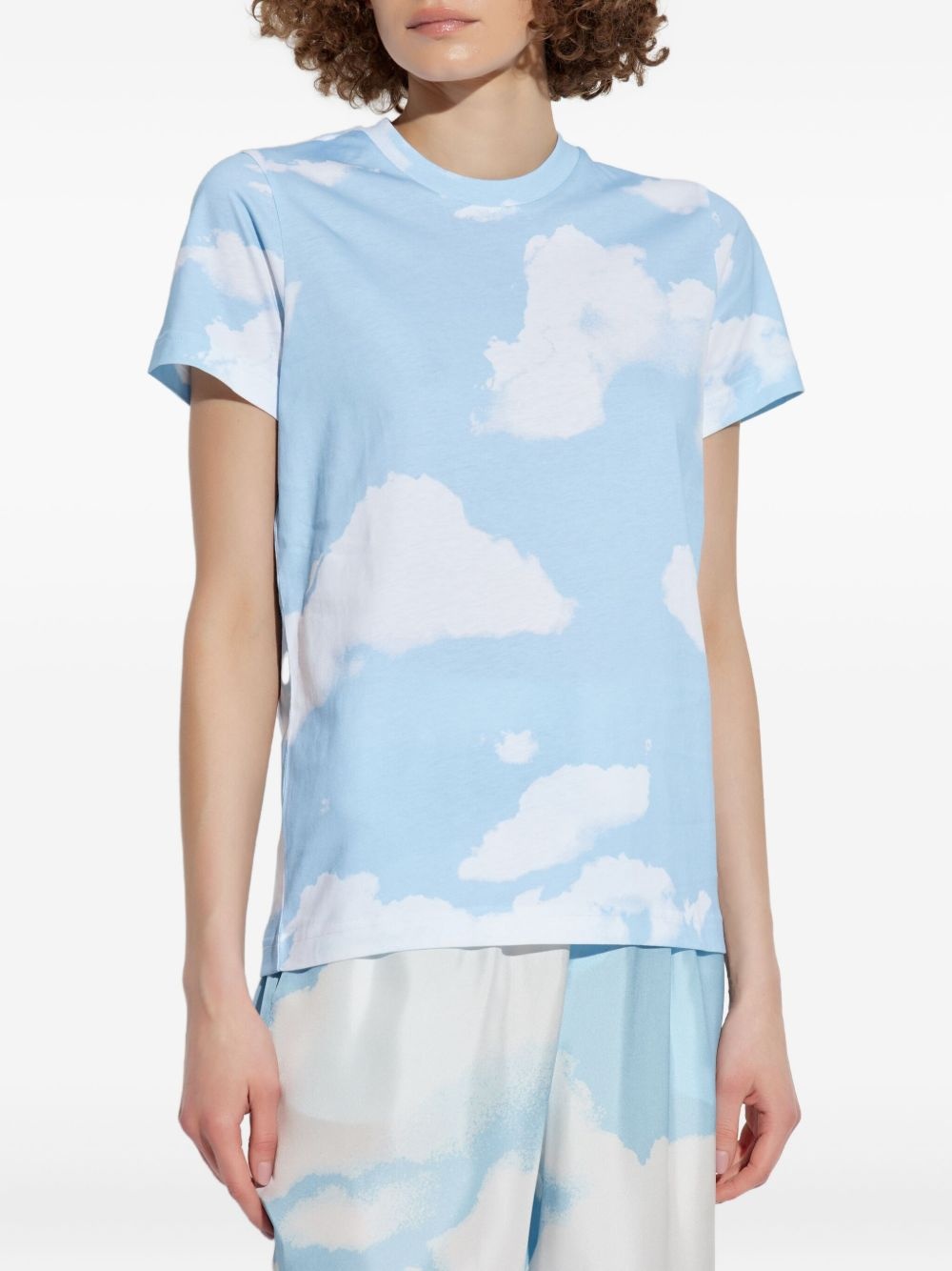 cloud-print T-shirt - 3