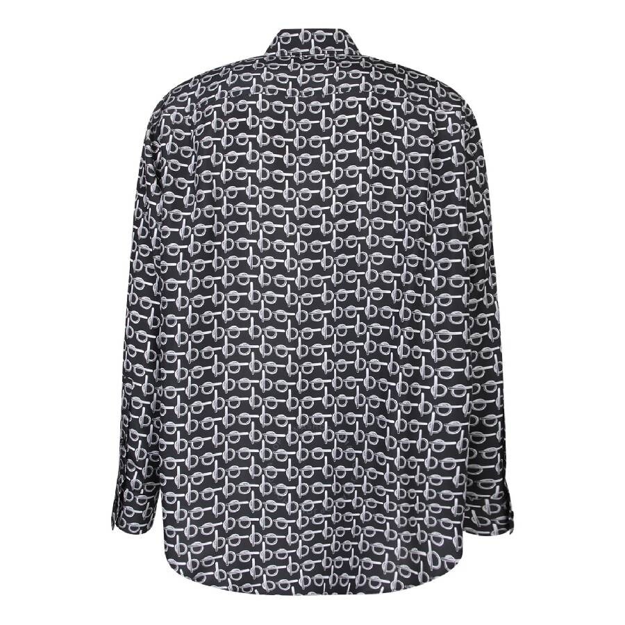 Burberry All-Over Graphic Print B-Line Silk Shirt - 2