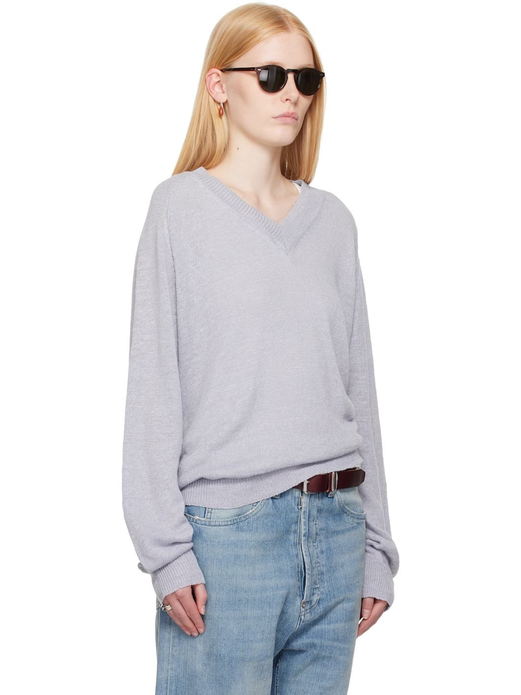 Blue Rue V-Neck Sweater - 2