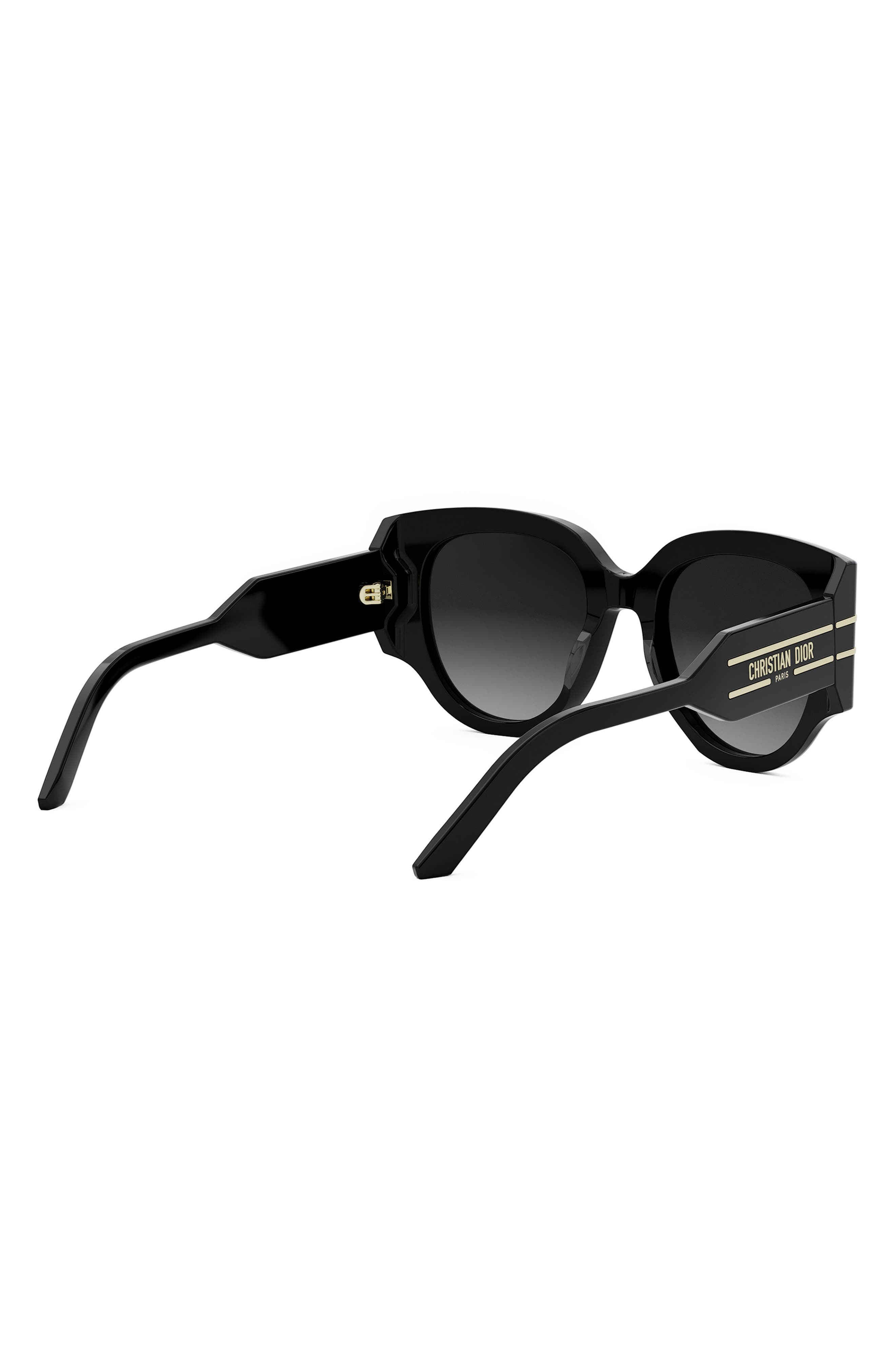 'DiorSignature R2I 53mm Butterfly Sunglasses in Shiny Black /Gradient Smoke at Nordstrom - 6