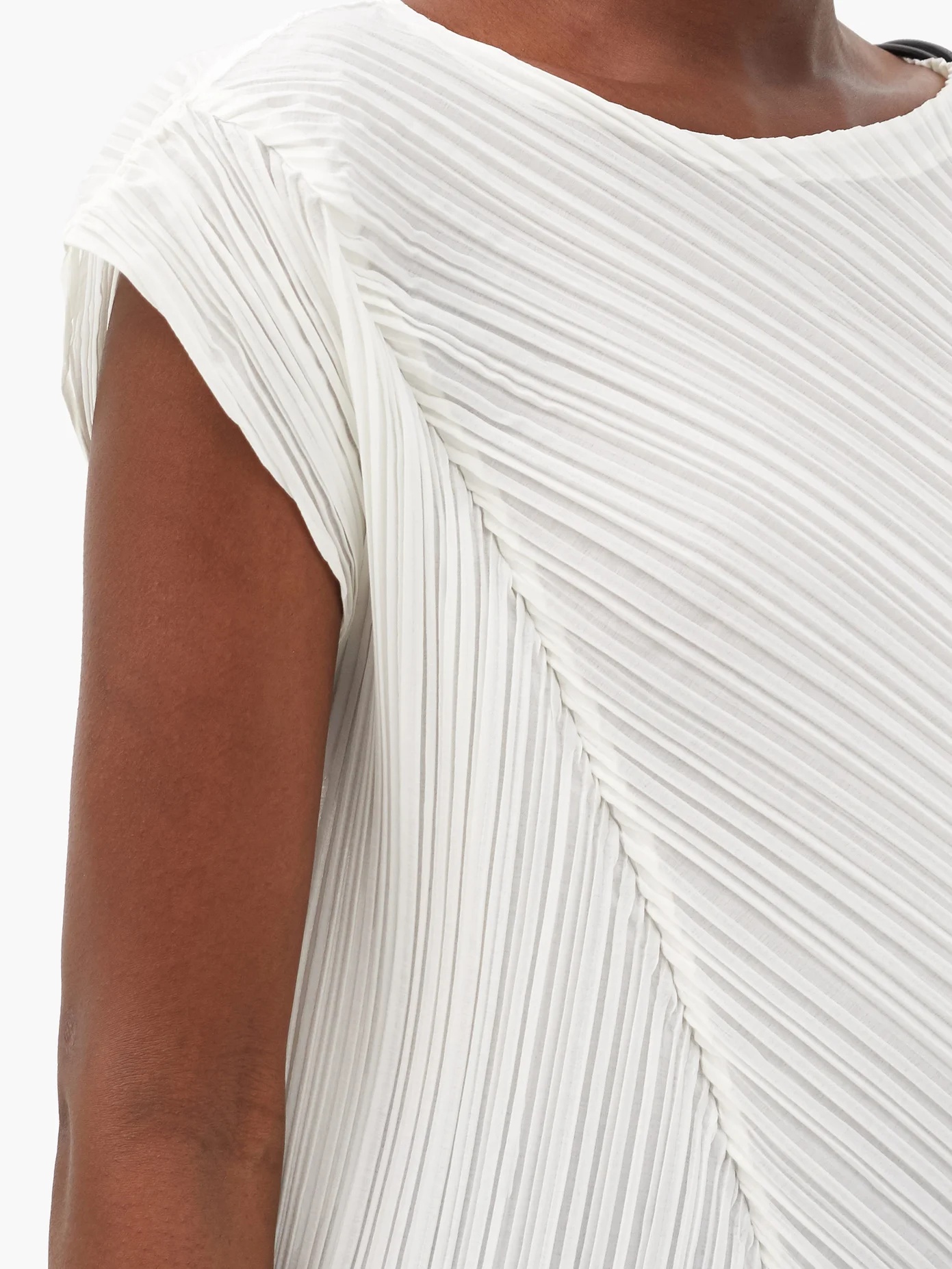 Asymmetric technical-pleated top - 3