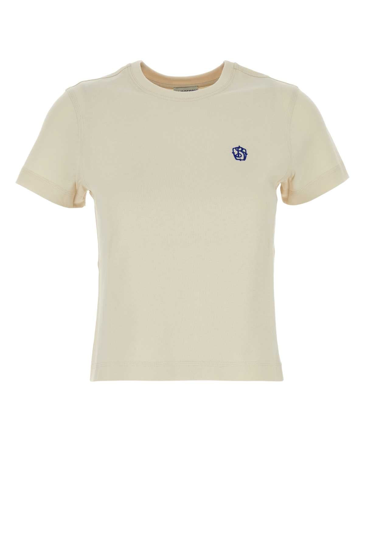 Burberry Women Sand Cotton T-Shirt - 1