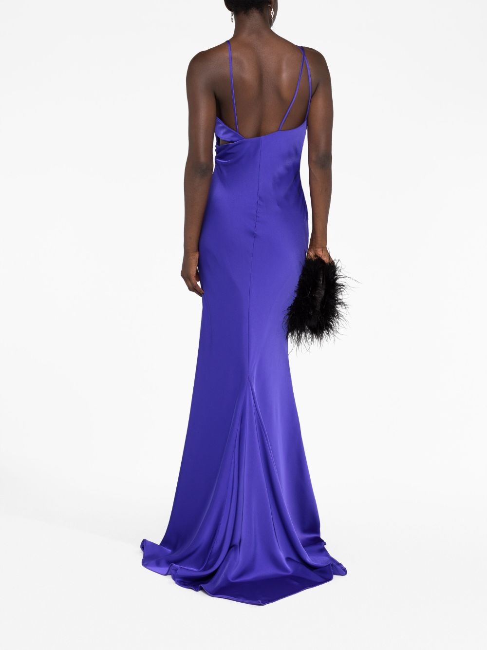 Melva asymmetric sleeveless gown - 4