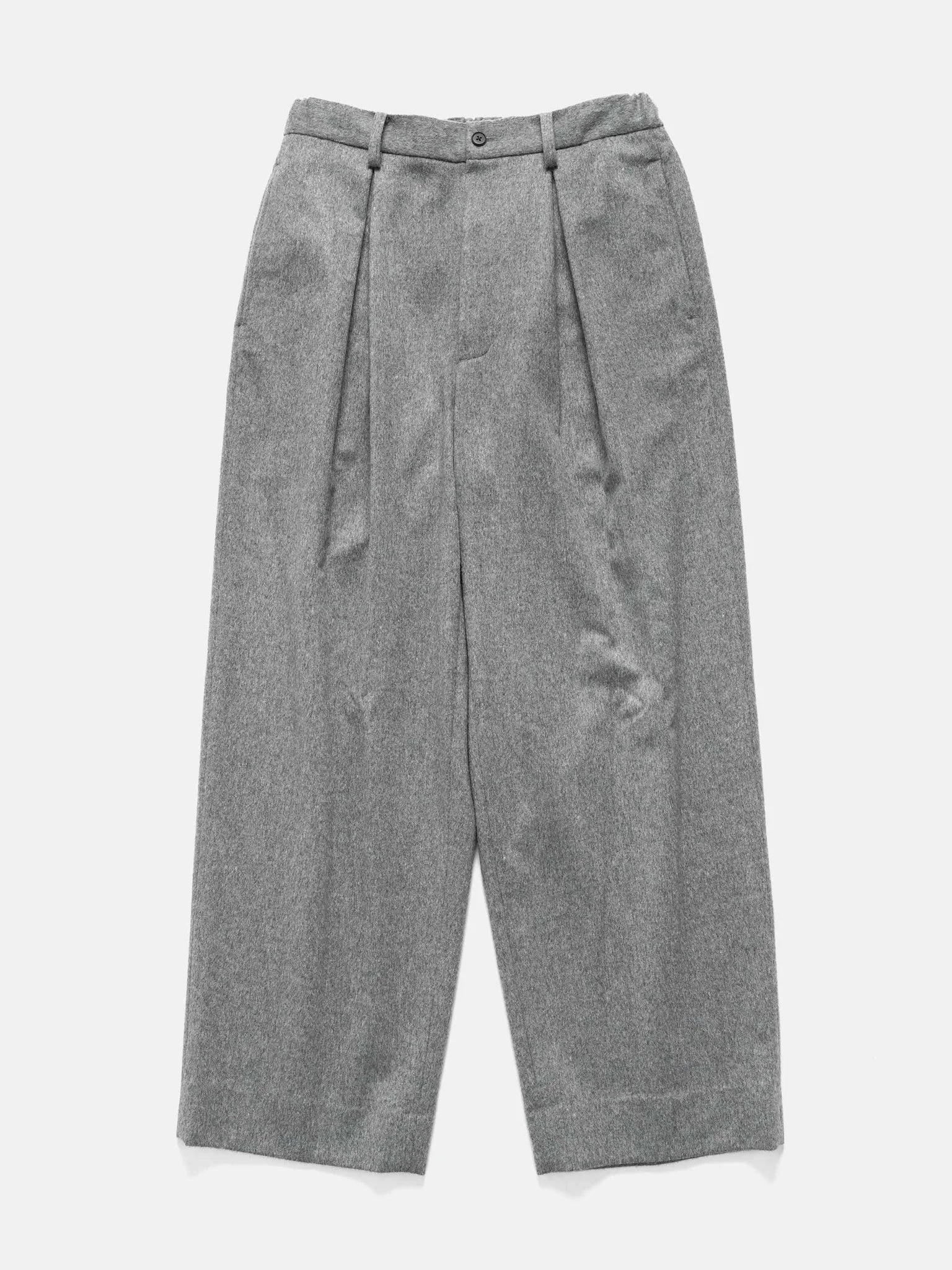 W/CA Beaver Easy Wide Trousers Grey - 1