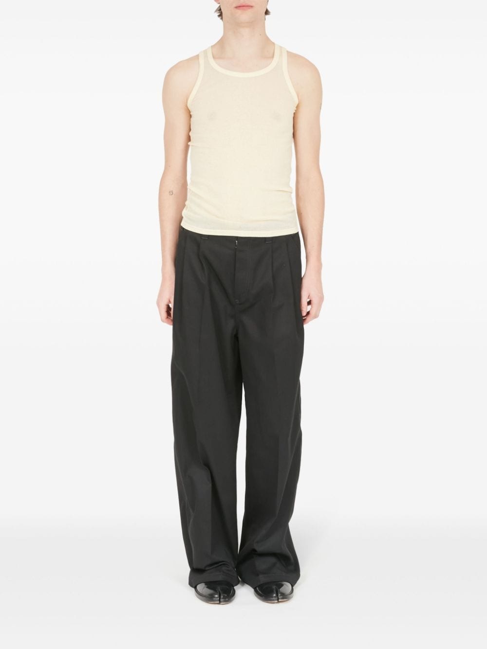 fine-ribbed round-neck tank top - 2
