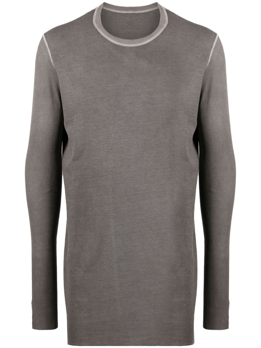 fine-ribbed long-sleeved T-shirt - 1