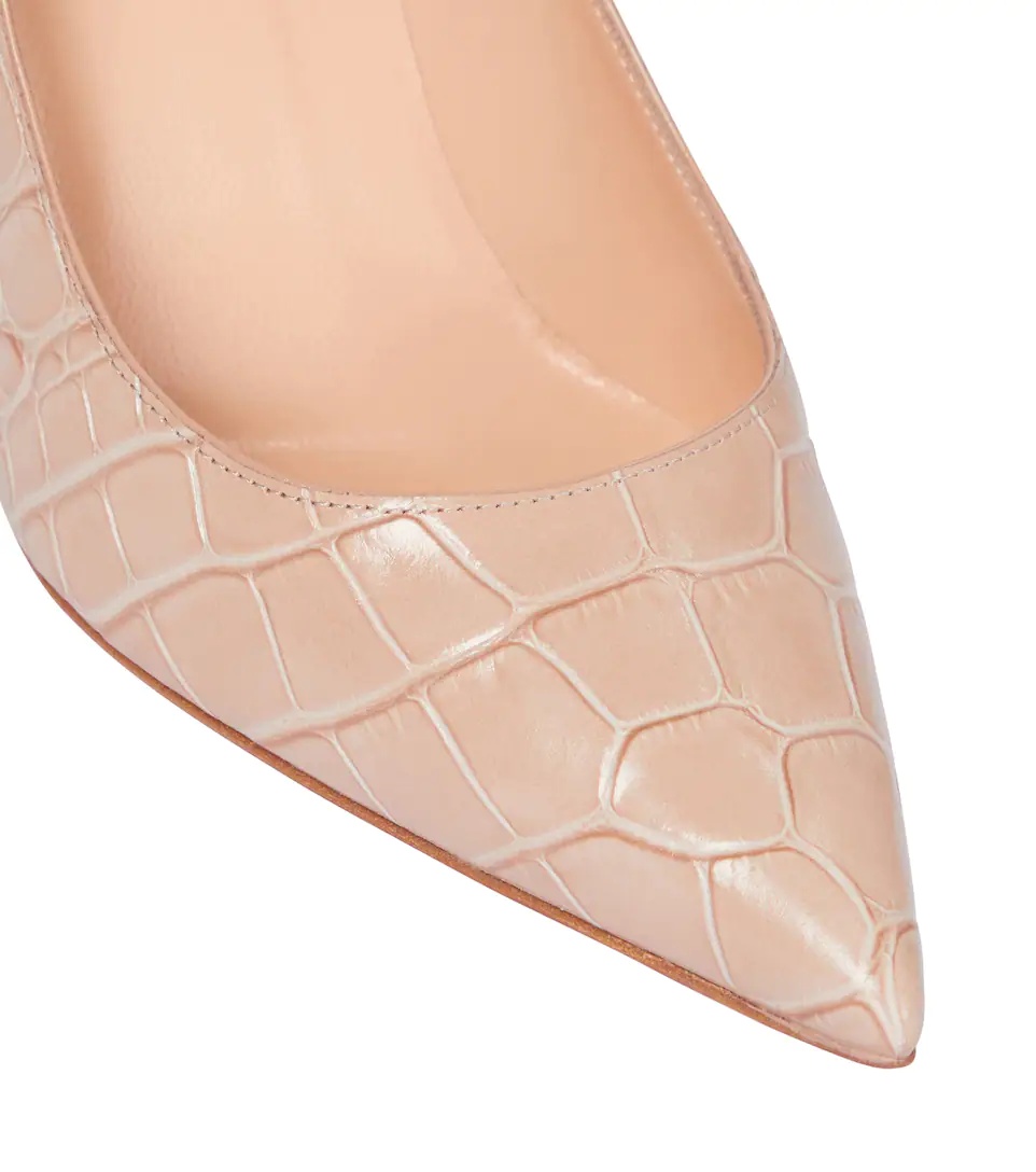 Kate 85 croc-effect leather pumps - 6