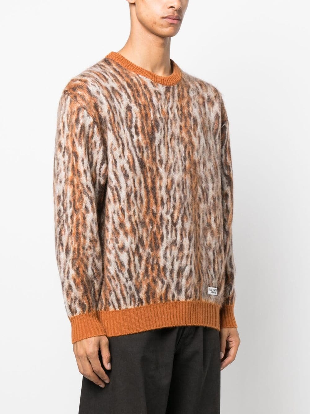 WACKO MARIA leopard-print knit jumper | REVERSIBLE