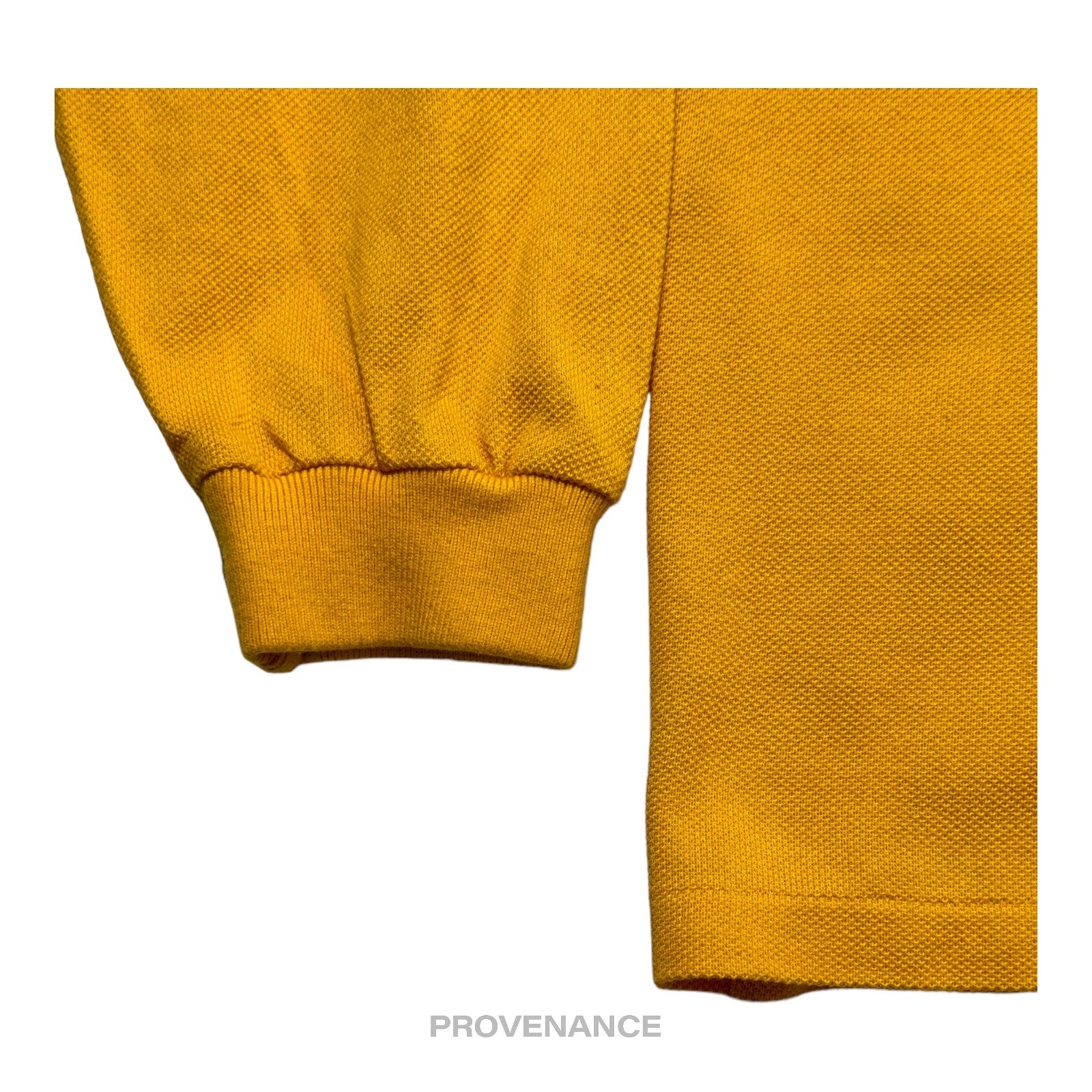 Balenciaga Sports Pique Polo Shirt - Yellow Embroidered - 5