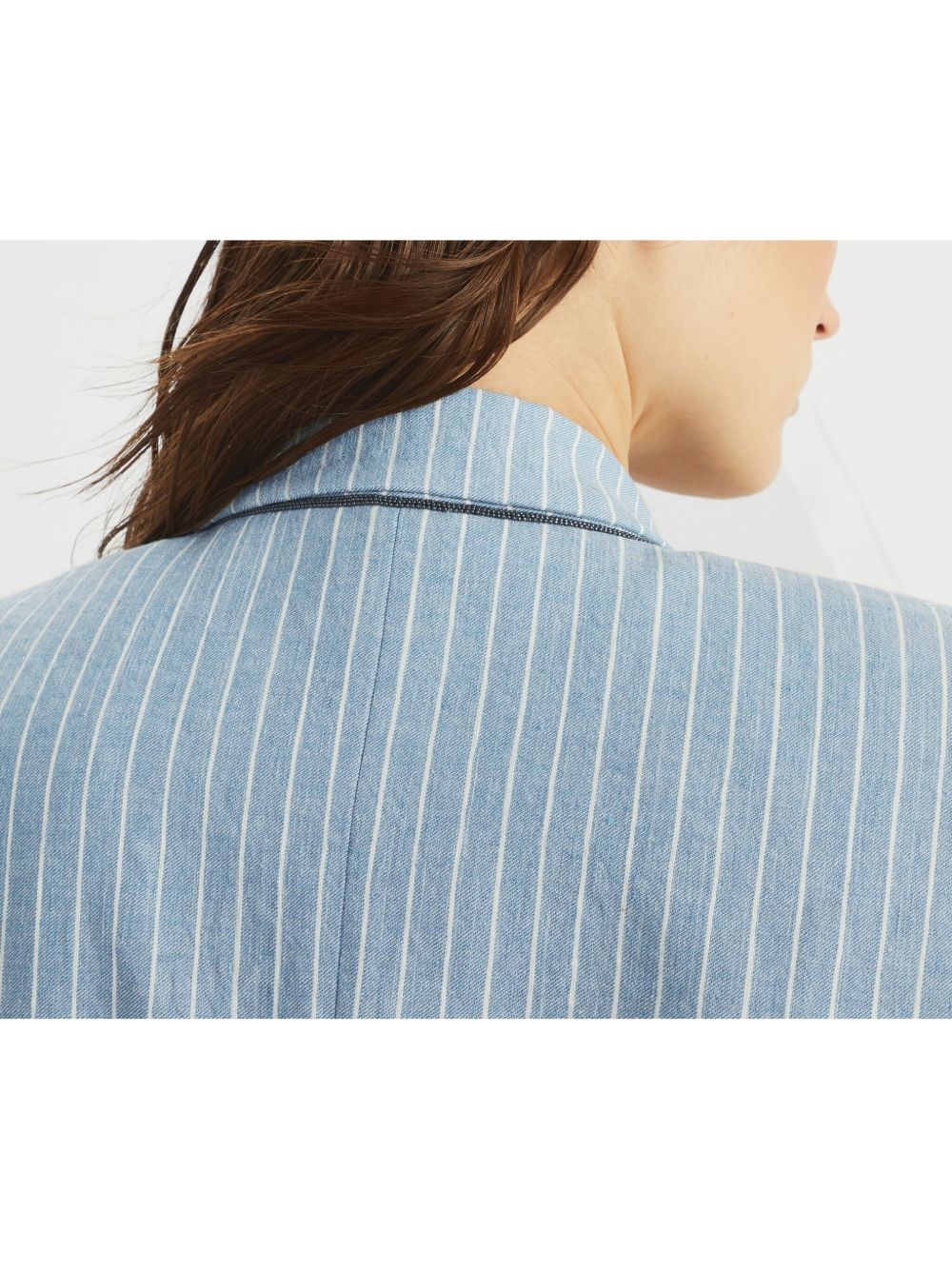 Monili-detail twill blazer - 5