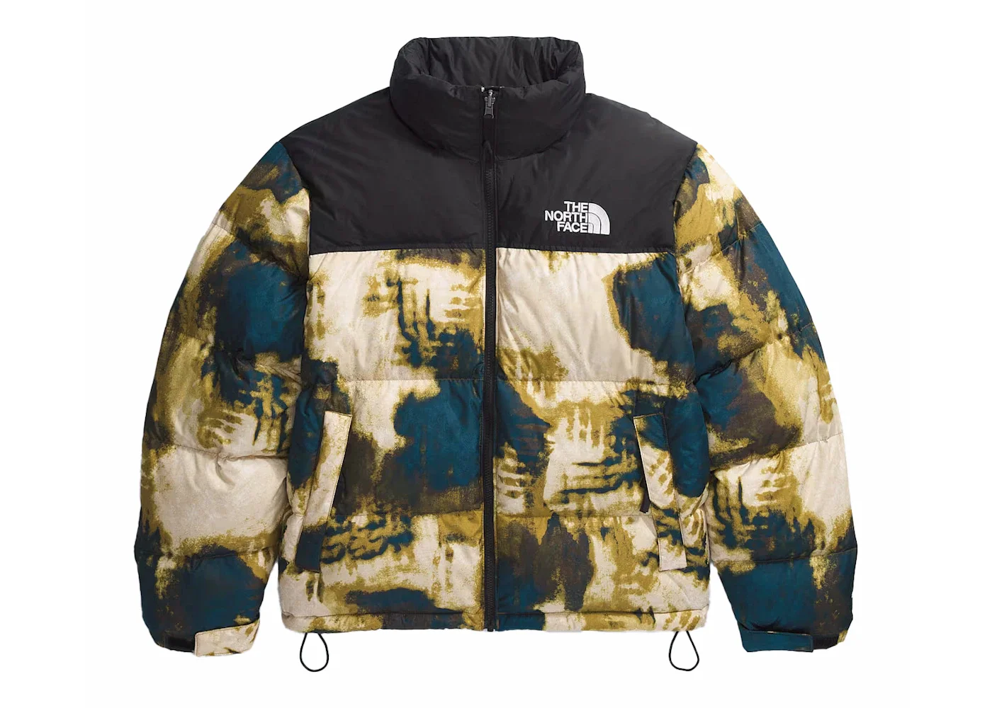 The North Face 1996 Retro Nuptse 700 Fill Packable Jacket Midnight Petrol TNF Bleach Dye Print/TNF B - 1