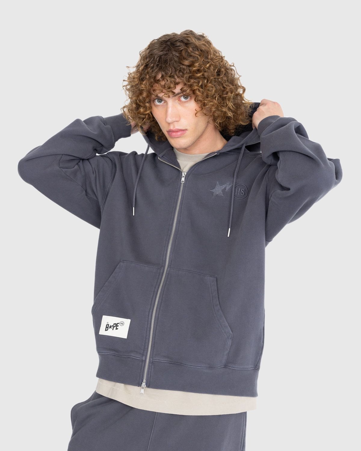 A BATHING APE® BAPE x Highsnobiety – Heavy Washed Zip Hoodie