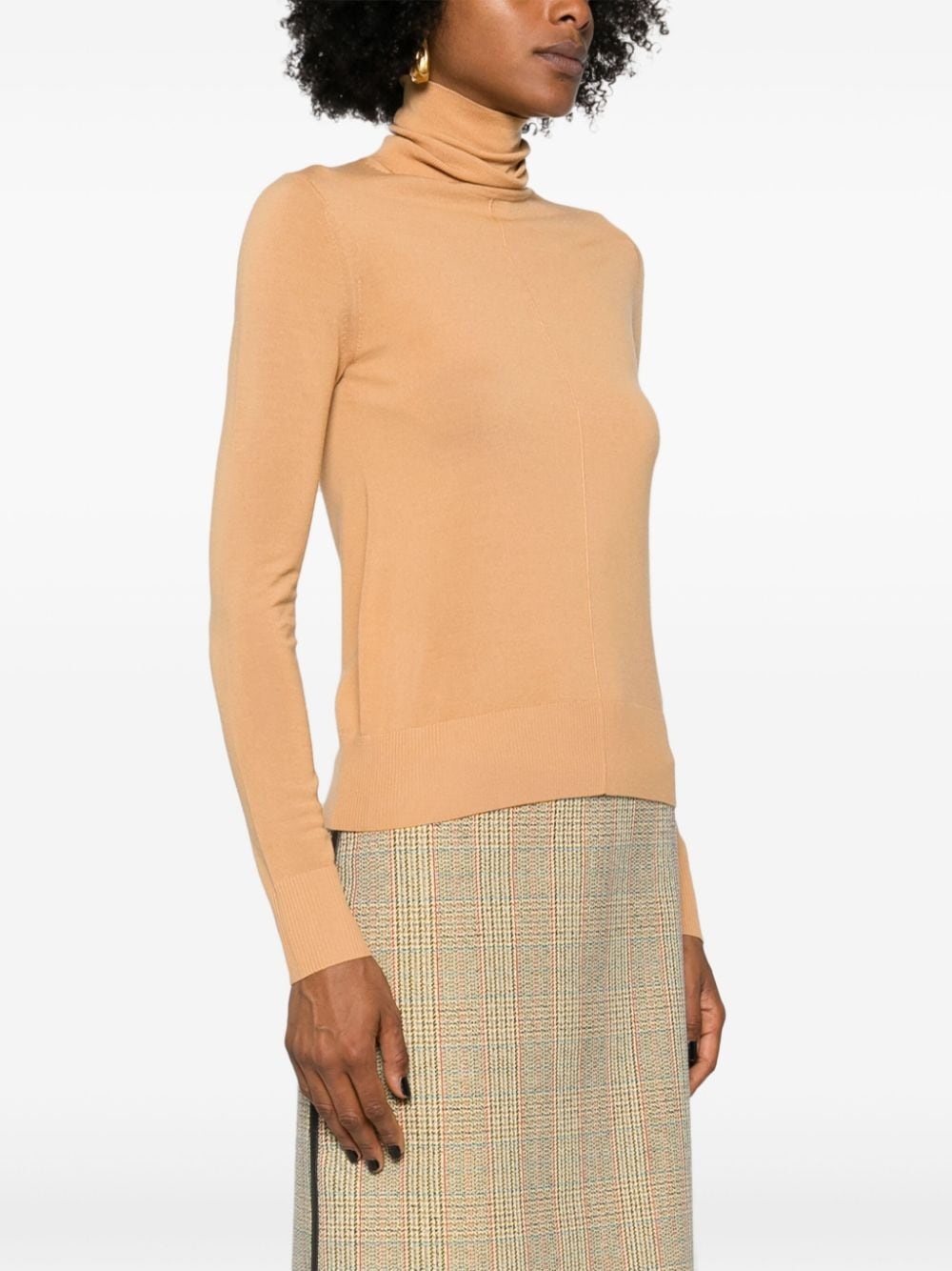 logo-embroidered wool jumper - 3