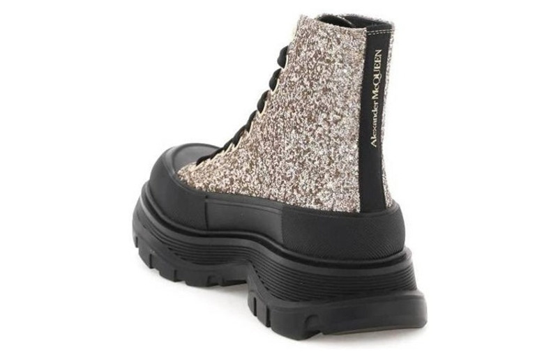 Alexander McQueen (WMNS) Alexander McQueen Tread Slick Boots 'Silver Gold Black' 697080W4VJ22265 outlook