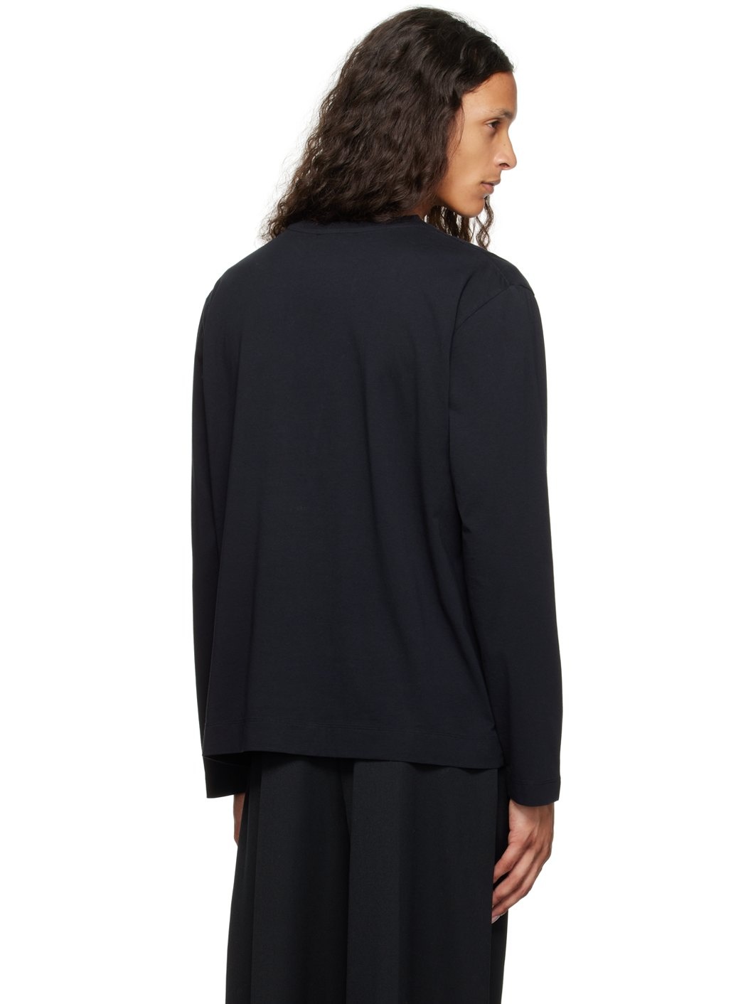 Black Stained Glass Woman Long Sleeve T-Shirt - 3