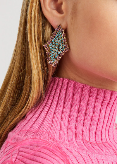 Rosantica Patchwork crystal-embellished drop earrings outlook