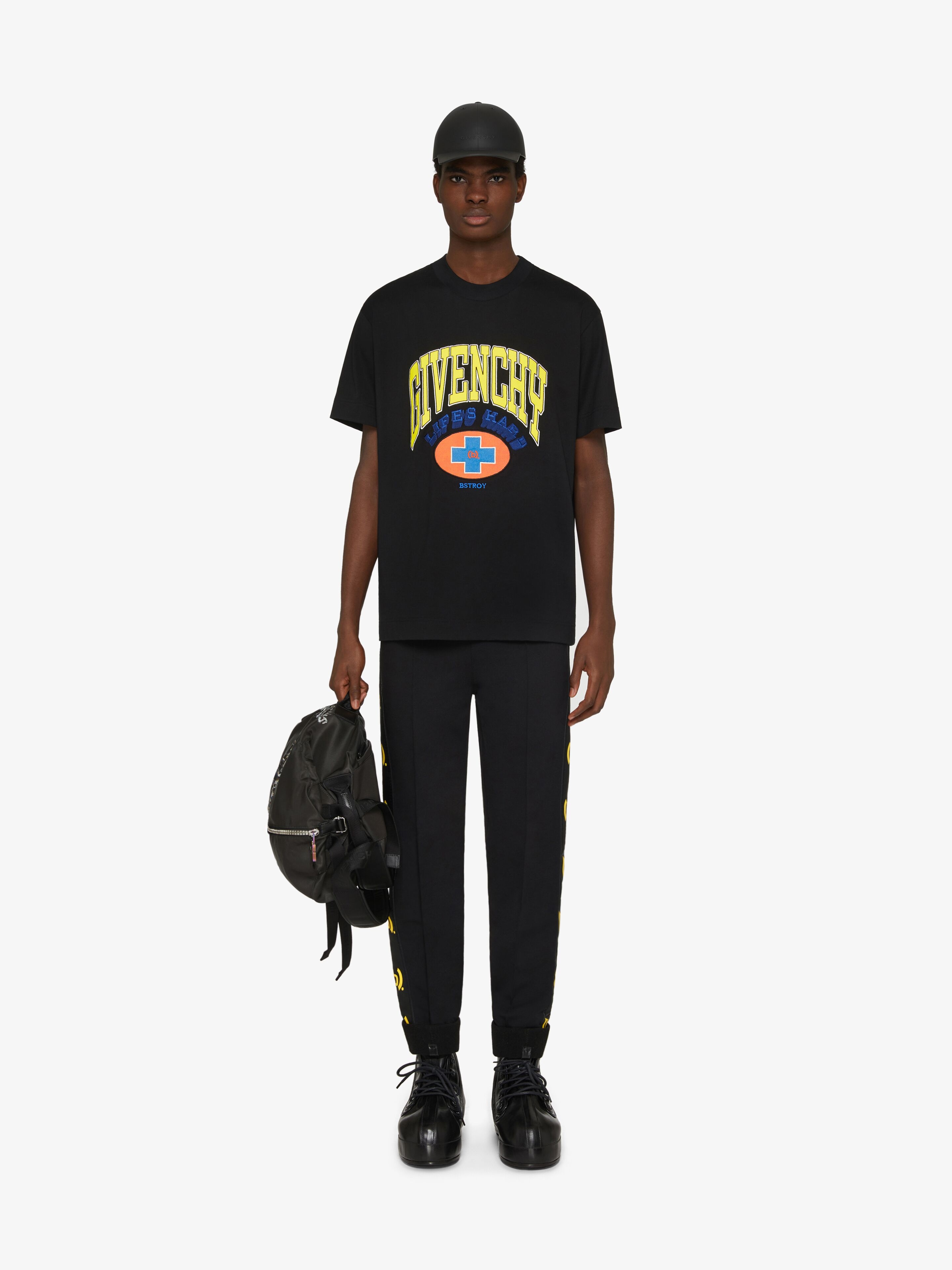GLOBAL PEACE T-SHIRT IN EMBROIDERED JERSEY - 2