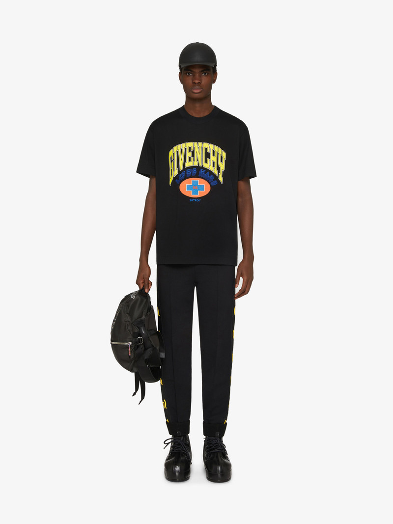 Givenchy GLOBAL PEACE T-SHIRT IN EMBROIDERED JERSEY outlook
