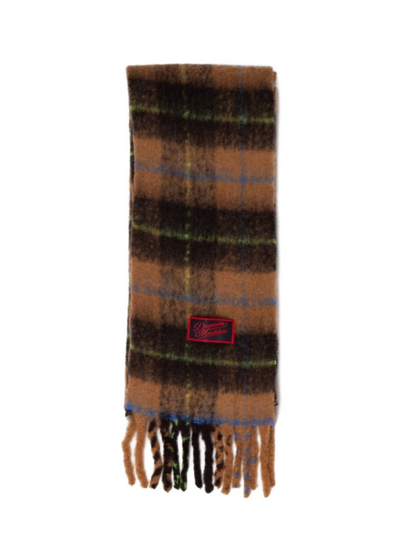 DAMSON MADDER. fluffy check scarf outlook