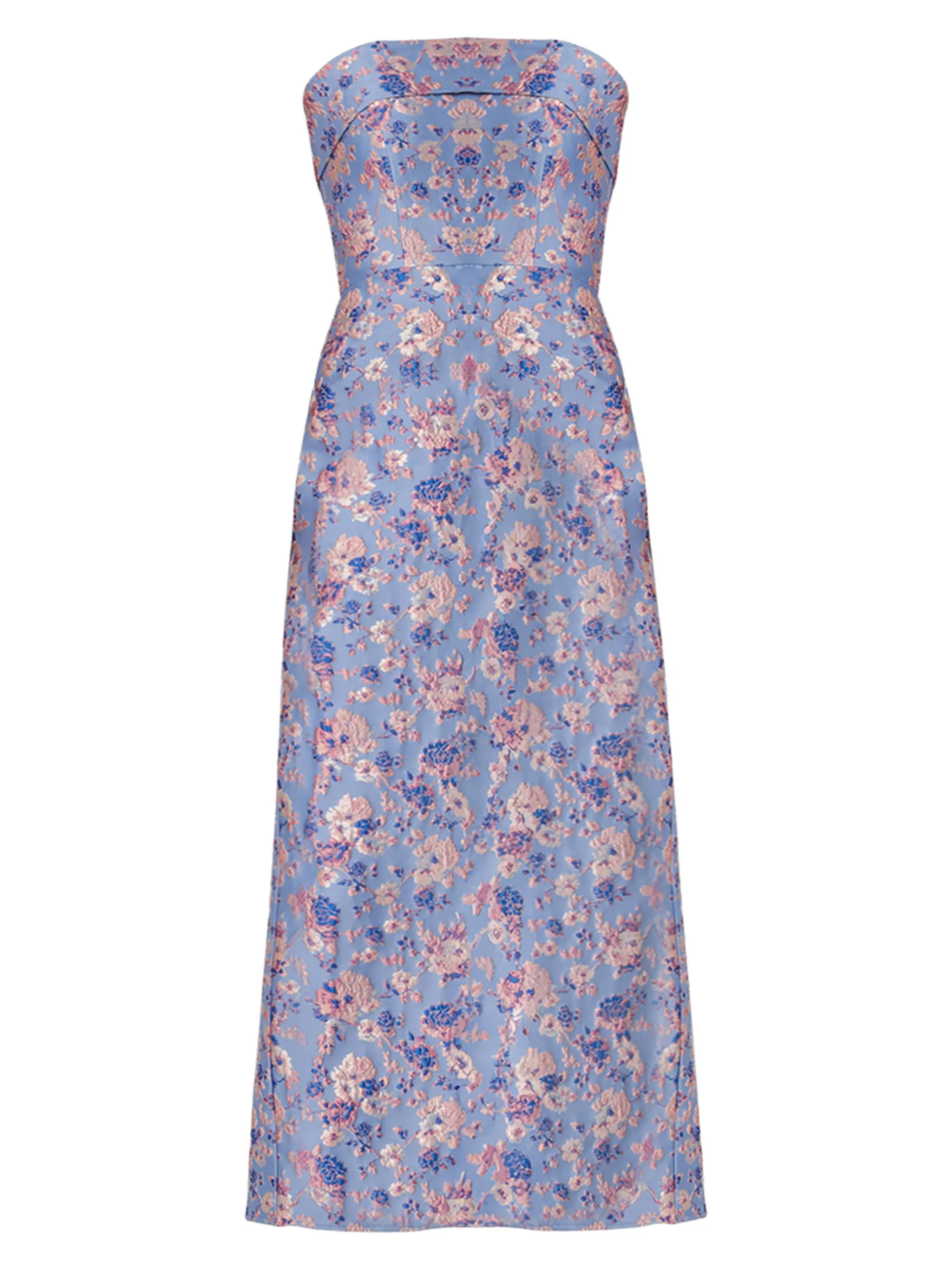 Women's Callie Floral Strapless Cocktail Dress - Lilac Multi - 1