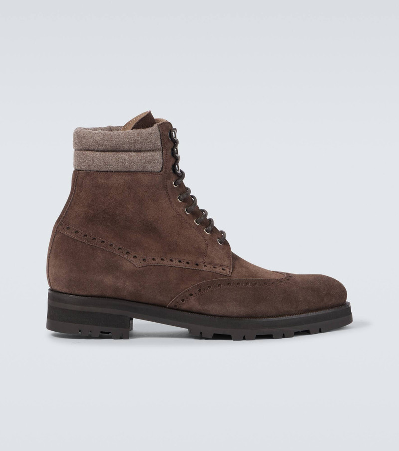 Sapele suede lace-up boots 1