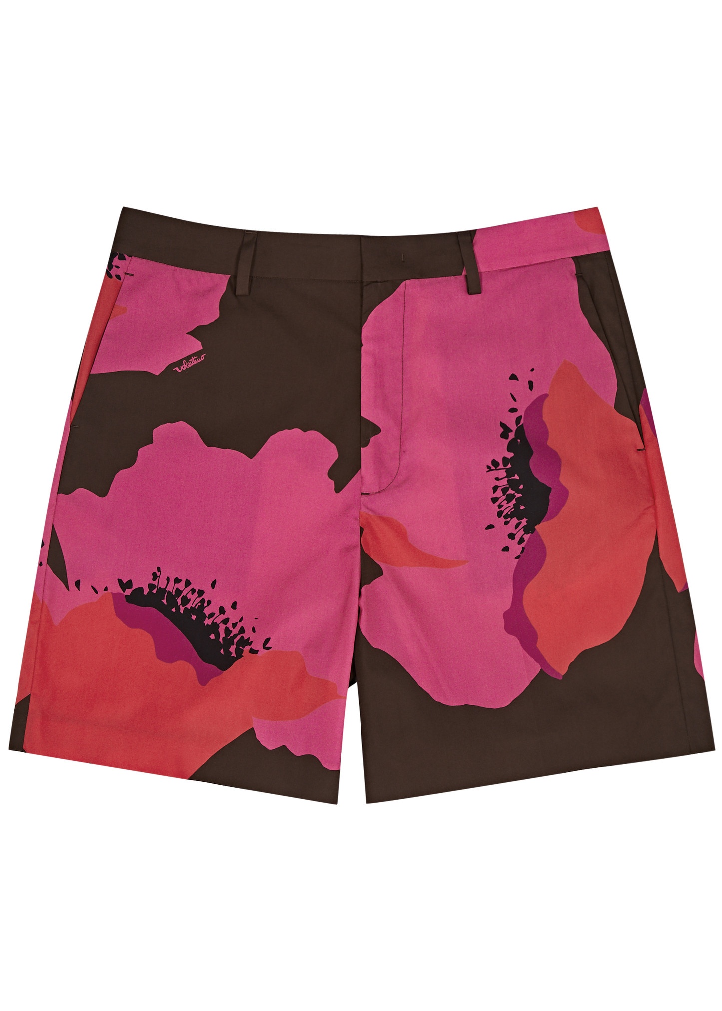 Floral-print cotton shorts - 1